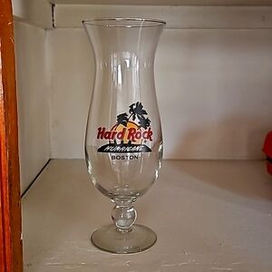 Original Hard Rock Cafe Classic BOSTON 2010 Tall Hurricane Glass 9in